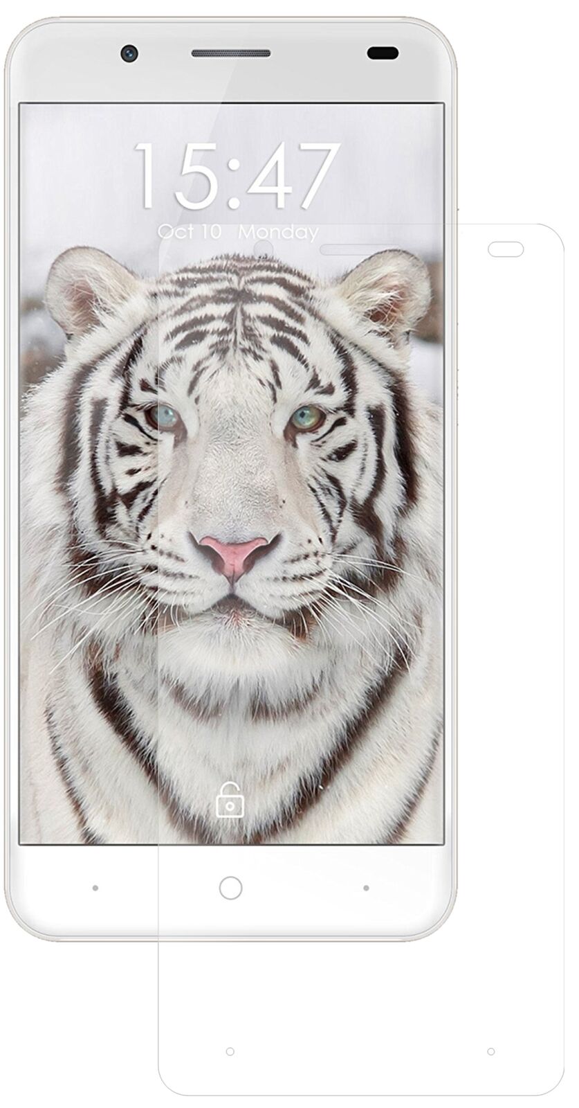 Matte Displayschutzfolie von dipos passend für Ulefone Tiger, 9H kratzfest und blasenfrei montiert