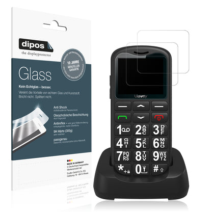 Matte Displayschutzfolie von dipos passend für Uleway Seniorenhandy, 9H kratzfest und blasenfrei montiert