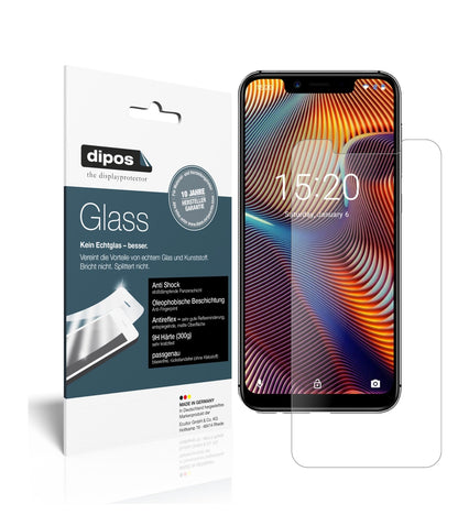 Matte Displayschutzfolie von dipos passend für Umidigi A3 Pro (2018), 9H kratzfest und blasenfrei montiert