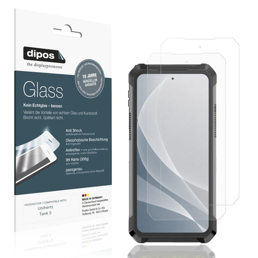 Matte Displayschutzfolie von dipos passend für Unihertz Tank 5, 9H kratzfest und blasenfrei montiert