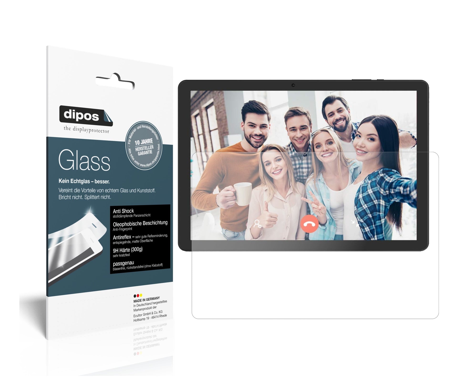 Matte Displayschutzfolie von dipos passend für Vankyo MatrixPad Z4 10 Zoll, 9H kratzfest und blasenfrei montiert