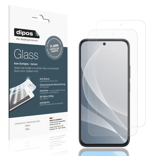 Matte Displayschutzfolie von dipos passend für Vivo G5z, 9H kratzfest und blasenfrei montiert