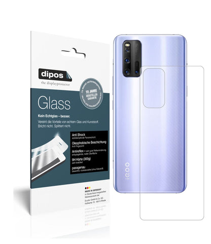 Matte Displayschutzfolie von dipos passend für Vivo iQOO 3 5G Rückseite, 9H kratzfest und blasenfrei montiert