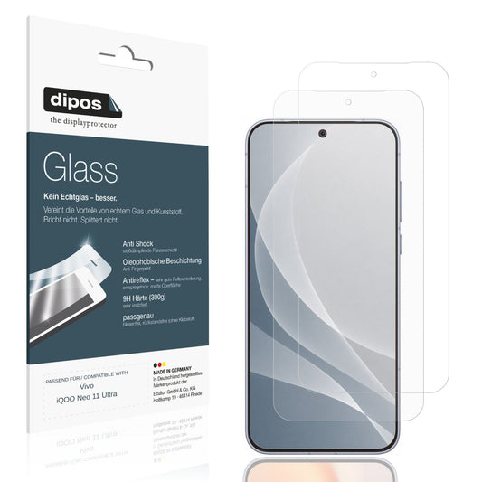 Matte Displayschutzfolie von dipos passend für Vivo iQOO Neo 11 Ultra, 9H kratzfest und blasenfrei montiert