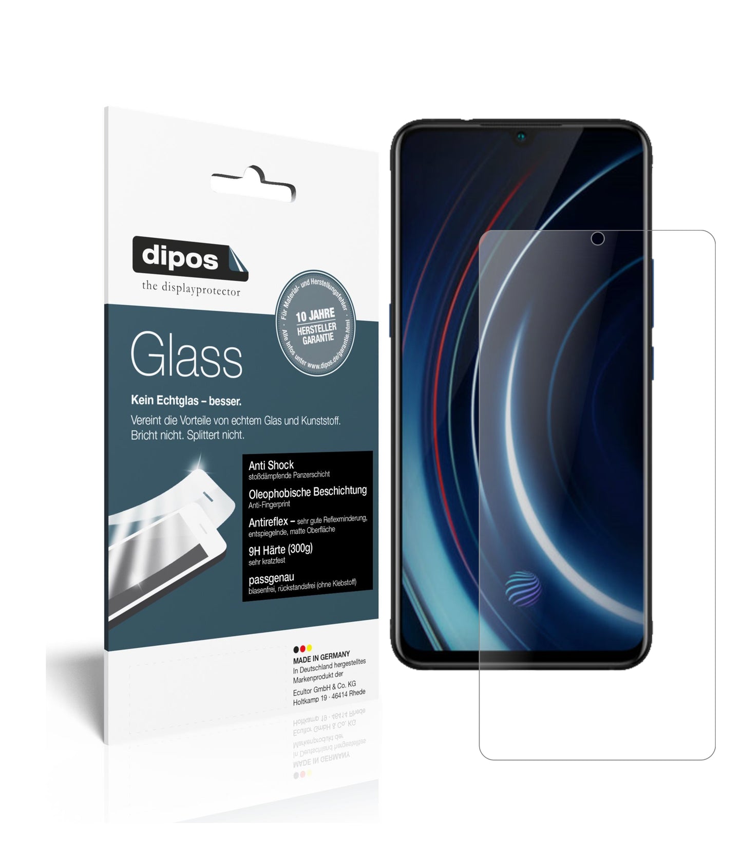 Matte Displayschutzfolie von dipos passend für Vivo IQOO Neo, 9H kratzfest und blasenfrei montiert