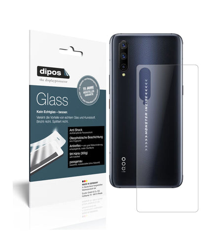 Matte Displayschutzfolie von dipos passend für Vivo IQOO Pro Rückseite, 9H kratzfest und blasenfrei montiert