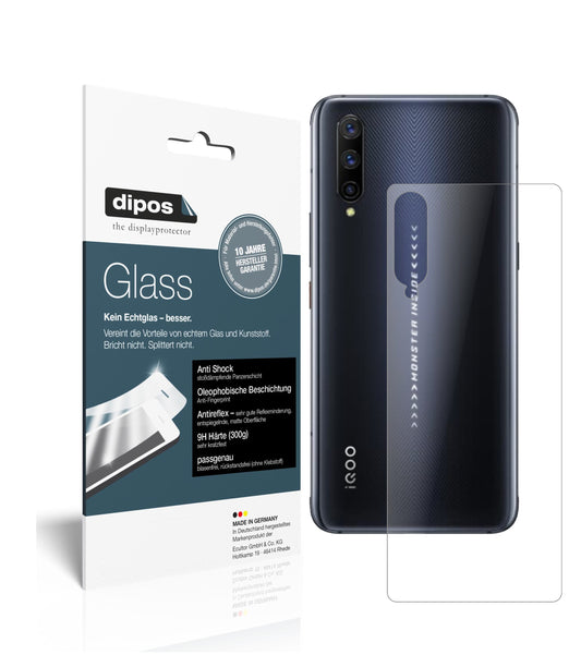 Matte Displayschutzfolie von dipos passend für Vivo IQOO Pro Rückseite, 9H kratzfest und blasenfrei montiert