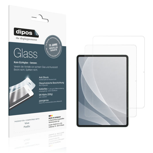 Matte Displayschutzfolie von dipos passend für Vivo Pad5c, 9H kratzfest und blasenfrei montiert