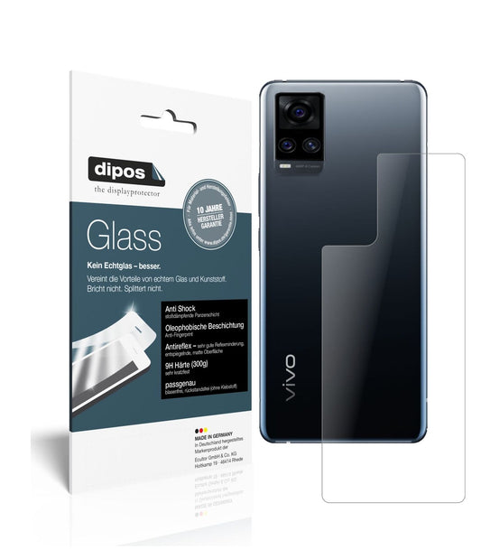 Matte Displayschutzfolie von dipos passend für Vivo S7 5G Rückseite, 9H kratzfest und blasenfrei montiert