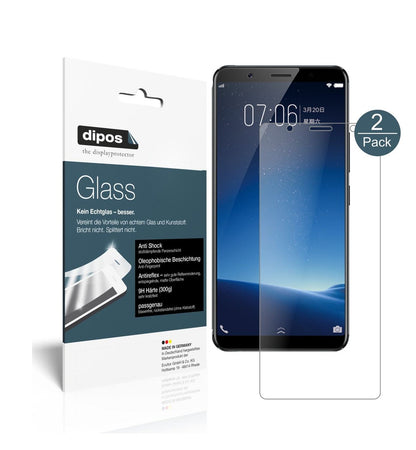 Matte Displayschutzfolie von dipos passend für Vivo X20 Plus, 9H kratzfest und blasenfrei montiert