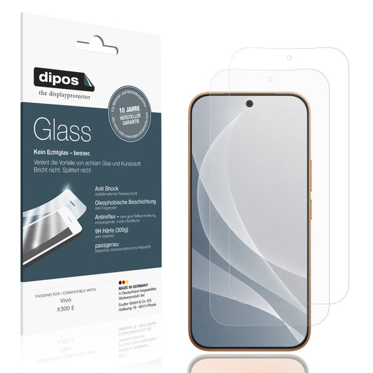Matte Displayschutzfolie von dipos passend für Vivo X300 E, 9H kratzfest und blasenfrei montiert