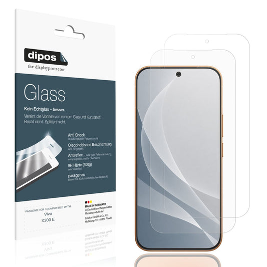 Matte Displayschutzfolie von dipos passend für Vivo X300 E, 9H kratzfest und blasenfrei montiert