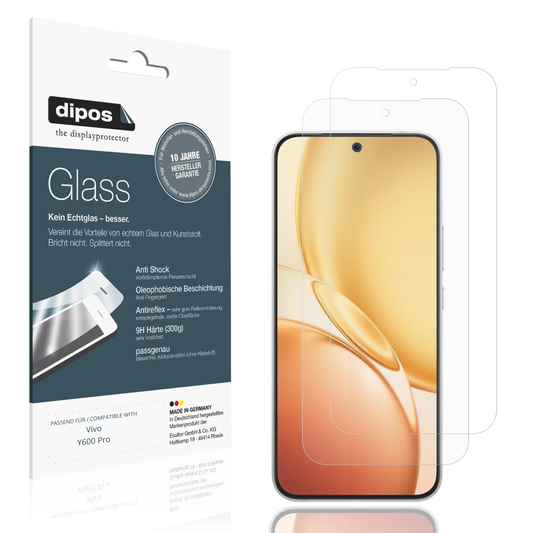 Matte Displayschutzfolie von dipos passend für Vivo Y600 Pro, 9H kratzfest und blasenfrei montiert