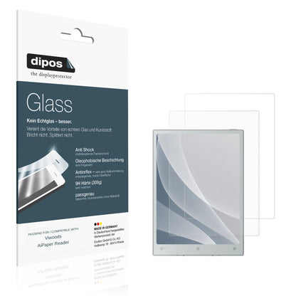 Matte Displayschutzfolie von dipos passend für Viwoods AiPaper Reader, 9H kratzfest und blasenfrei montiert