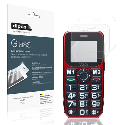 Matte Displayschutzfolie von dipos passend für VOCA V141, 9H kratzfest und blasenfrei montiert