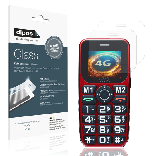 Matte Displayschutzfolie von dipos passend für VOCA V141, 9H kratzfest und blasenfrei montiert