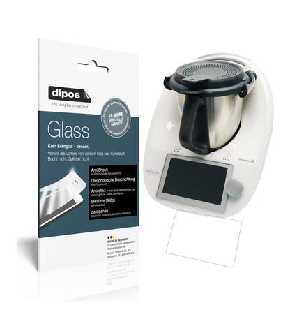 Matte Displayschutzfolie von dipos passend für Vorwerk Thermomix TM6, 9H kratzfest und blasenfrei montiert
