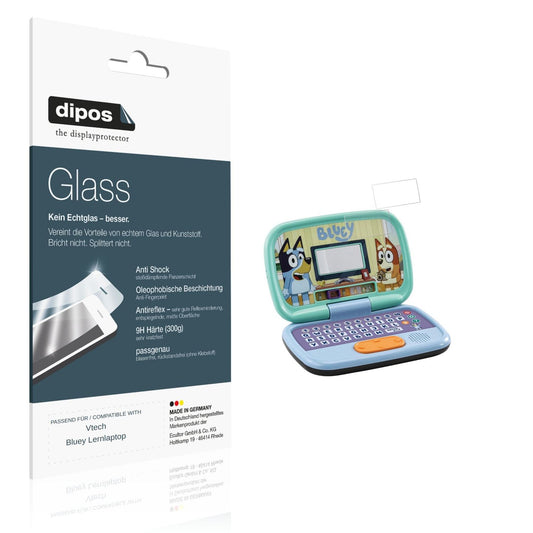 Matte Displayschutzfolie von dipos passend für Vtech Bluey Lernlaptop, 9H kratzfest und blasenfrei montiert