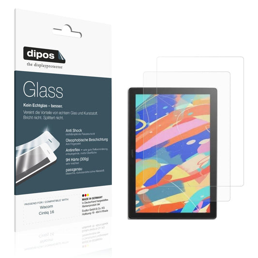 Matte Displayschutzfolie von dipos passend für Wacom Cintiq 16, 9H kratzfest und blasenfrei montiert