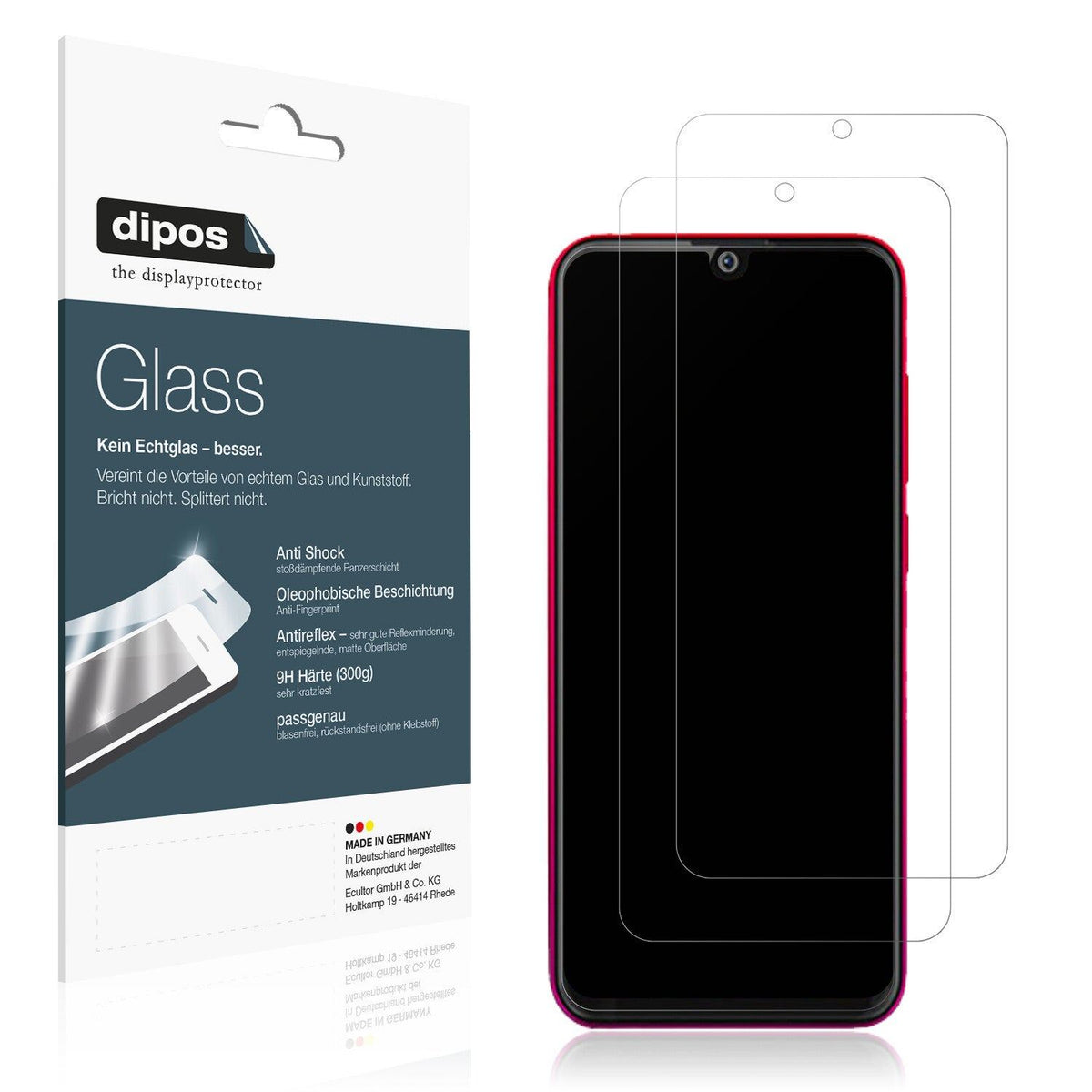 Matte Displayschutzfolie von dipos passend für Walton Primo N5, 9H kratzfest und blasenfrei montiert