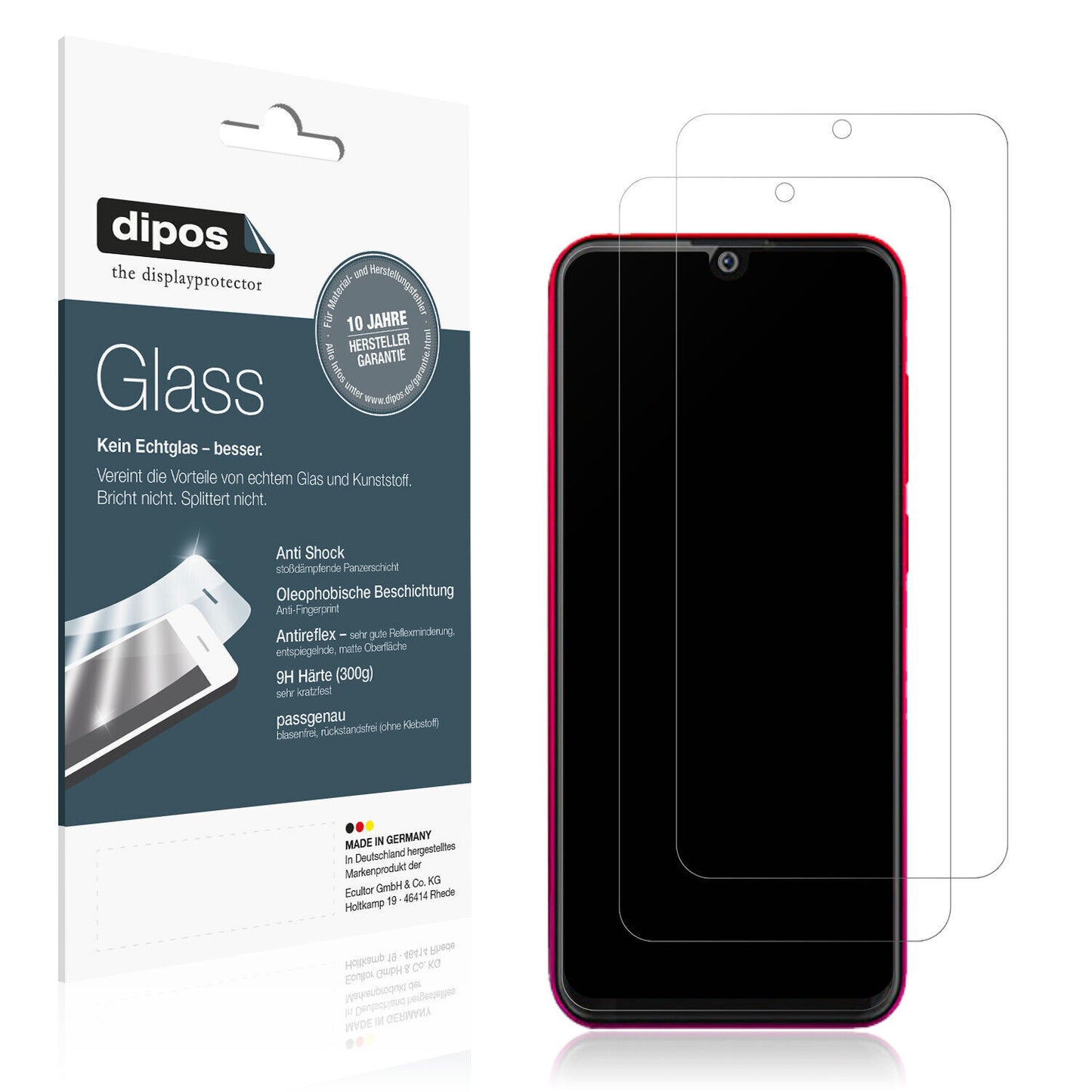 Matte Displayschutzfolie von dipos passend für Walton Primo N5, 9H kratzfest und blasenfrei montiert