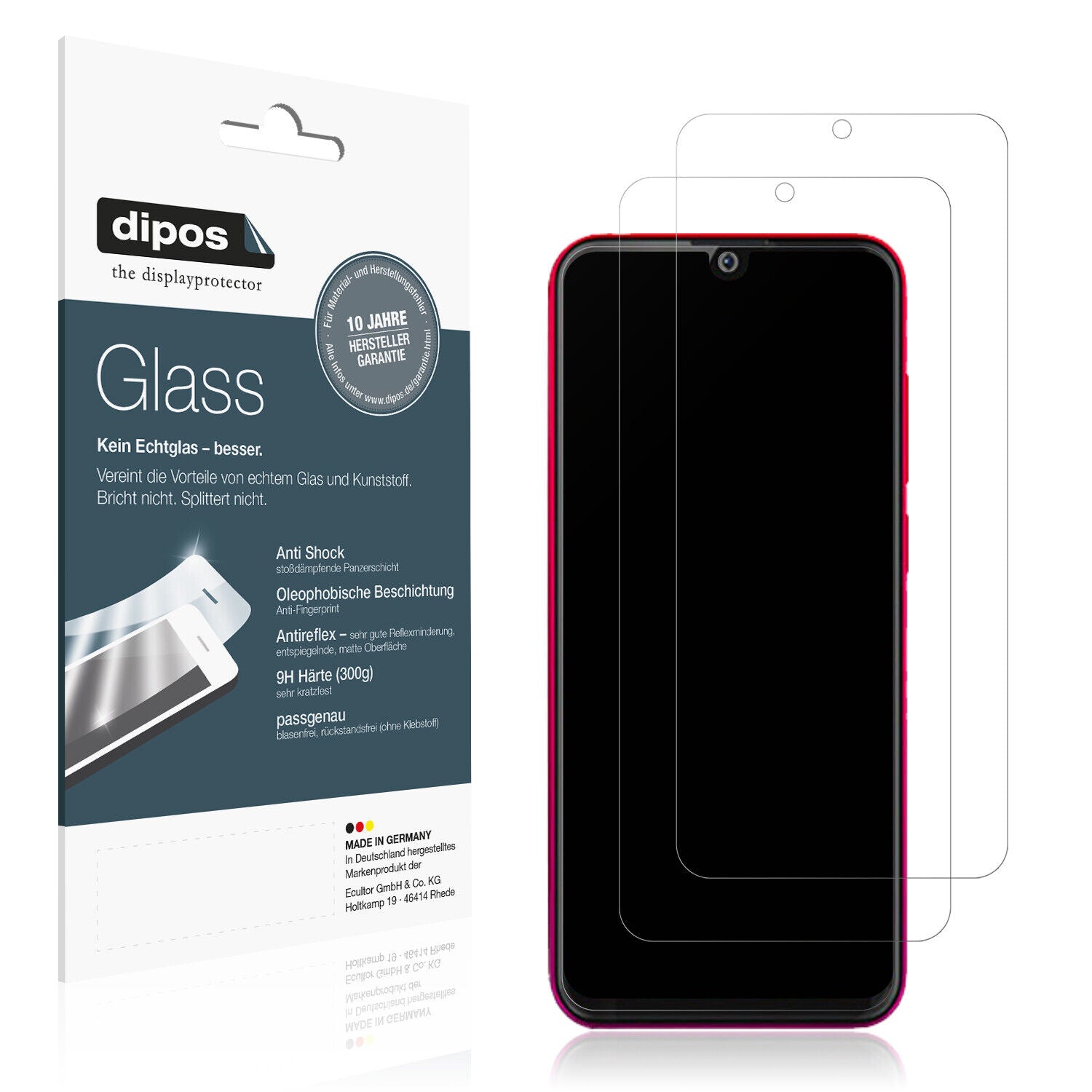 Matte Displayschutzfolie von dipos passend für Walton Primo N5, 9H kratzfest und blasenfrei montiert