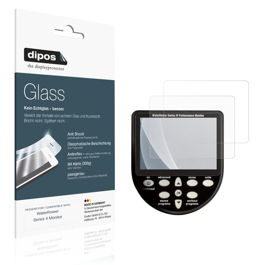 Matte Displayschutzfolie von dipos passend für WaterRower Series 4 Monitor, 9H kratzfest und blasenfrei montiert