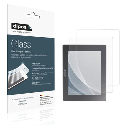 Matte Displayschutzfolie von dipos passend für Weintek cMT3092X, 9H kratzfest und blasenfrei montiert