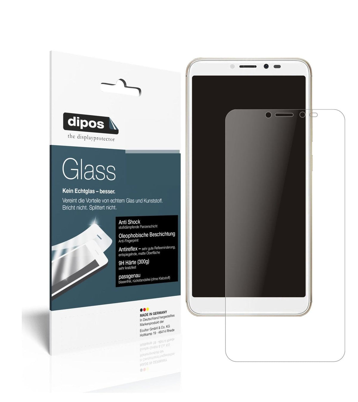 Matte Displayschutzfolie von dipos passend für Wiko Sunny 4 Plus, 9H kratzfest und blasenfrei montiert