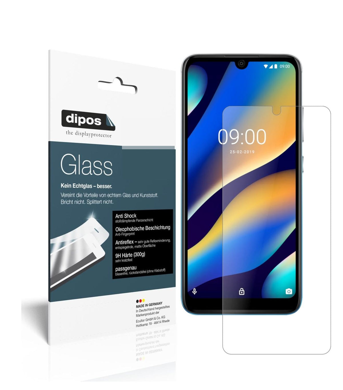 Matte Displayschutzfolie von dipos passend für Wiko View 3 Lite, 9H kratzfest und blasenfrei montiert