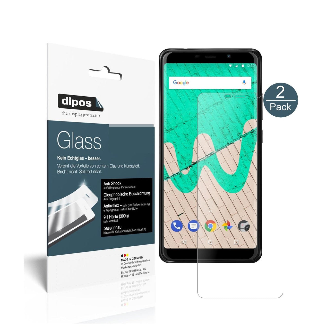 Matte Displayschutzfolie von dipos passend für Wiko View Max, 9H kratzfest und blasenfrei montiert