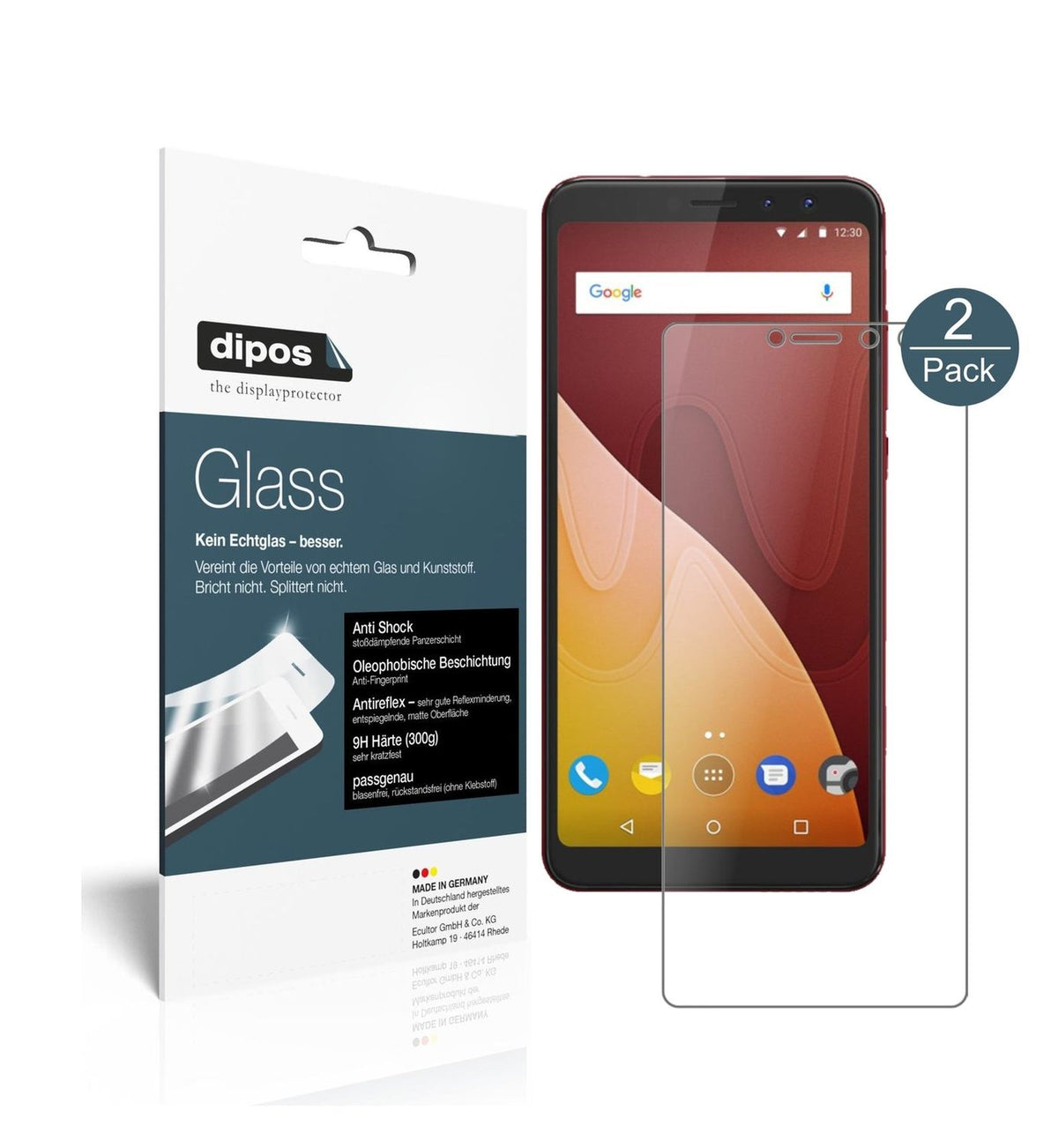 Matte Displayschutzfolie von dipos passend für Wiko View Prime, 9H kratzfest und blasenfrei montiert