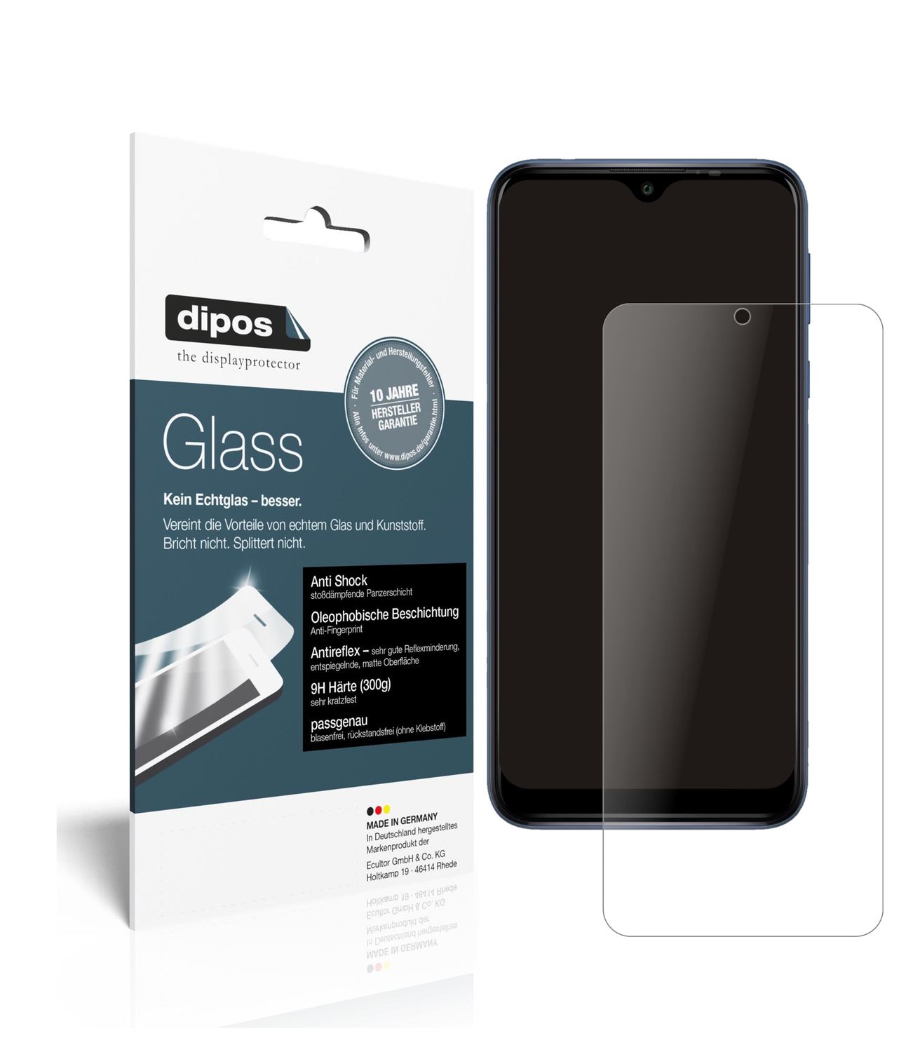 Matte Displayschutzfolie von dipos passend für Wiko Y81, 9H kratzfest und blasenfrei montiert