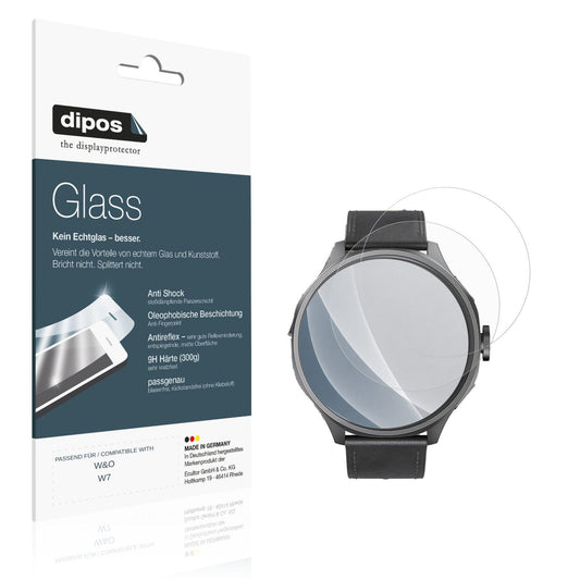 Matte Displayschutzfolie von dipos passend für W&amp;O W7, 9H kratzfest und blasenfrei montiert