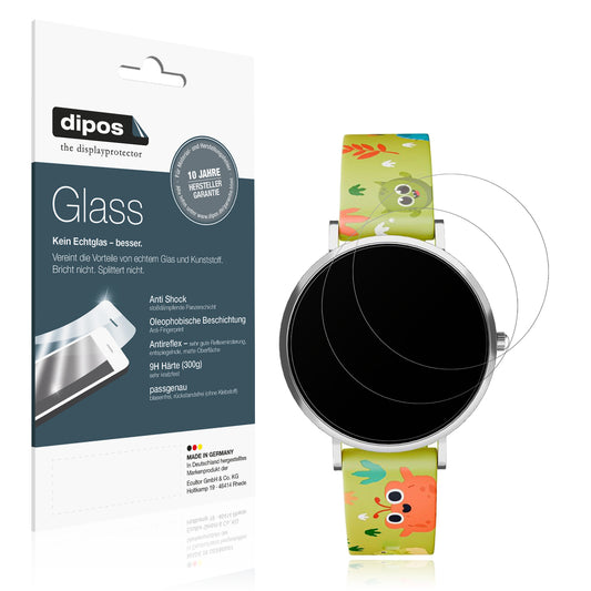 Matte Displayschutzfolie von dipos passend für XCoast Lino Time 37mm, 9H kratzfest und blasenfrei montiert