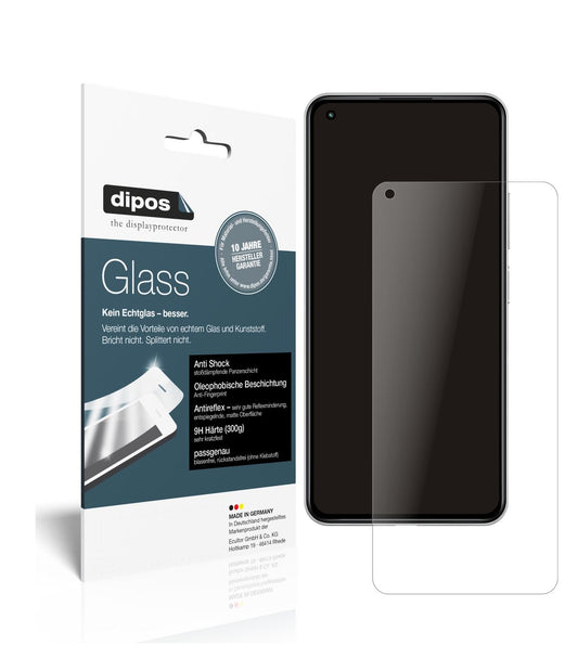Matte Displayschutzfolie von dipos passend für Xiaomi 11 Lite 5G NE, 9H kratzfest und blasenfrei montiert