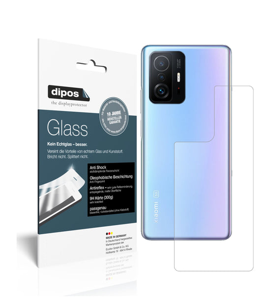 Matte Displayschutzfolie von dipos passend für Xiaomi 11T Rückseite, 9H kratzfest und blasenfrei montiert
