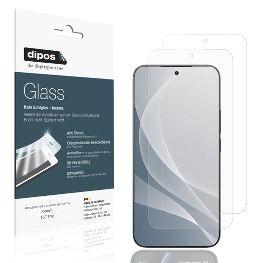 Matte Displayschutzfolie von dipos passend für Xiaomi 15T Pro, 9H kratzfest und blasenfrei montiert
