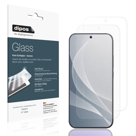Matte Displayschutzfolie von dipos passend für Xiaomi 17 Ultra, 9H kratzfest und blasenfrei montiert