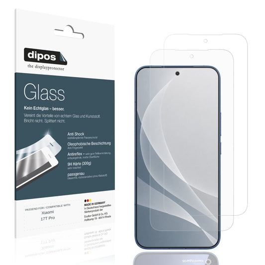 Matte Displayschutzfolie von dipos passend für Xiaomi 17T Pro, 9H kratzfest und blasenfrei montiert