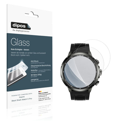 Matte Displayschutzfolie von dipos passend für Xiaomi Black Shark Watch X Pro, 9H kratzfest und blasenfrei montiert
