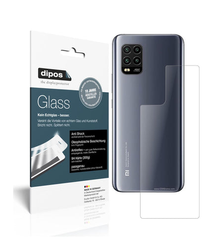 Matte Displayschutzfolie von dipos passend für Xiaomi Mi 10 Lite 5G Rückseite, 9H kratzfest und blasenfrei montiert