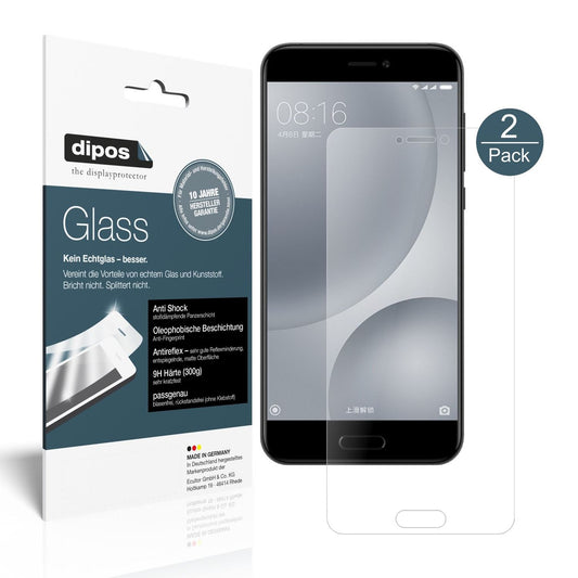 Matte Displayschutzfolie von dipos passend für Xiaomi Mi 5c, 9H kratzfest und blasenfrei montiert