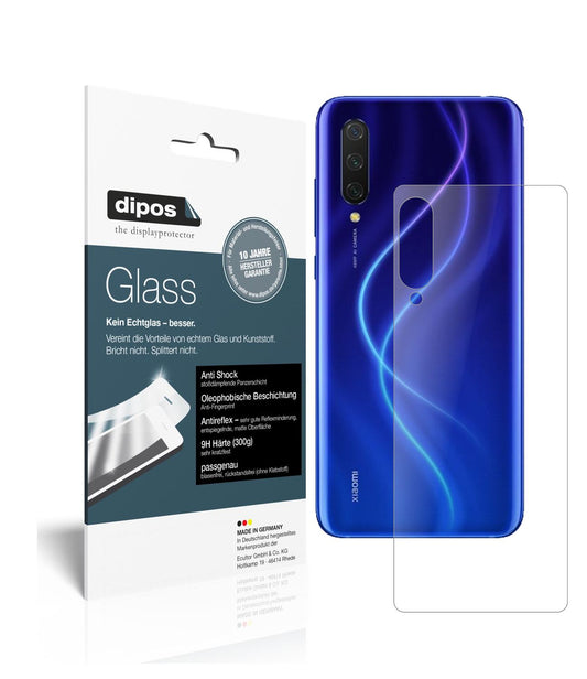 Matte Displayschutzfolie von dipos passend für Xiaomi Mi 9 Lite Rückseite, 9H kratzfest und blasenfrei montiert