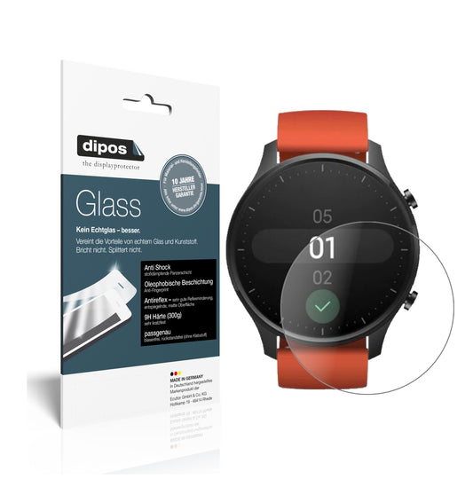 Matte Displayschutzfolie von dipos passend für Xiaomi Mi Watch Color, 9H kratzfest und blasenfrei montiert