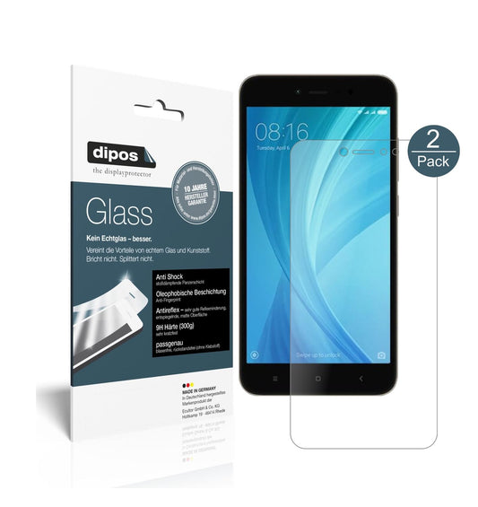 Matte Displayschutzfolie von dipos passend für Xiaomi Note 5A Prime, 9H kratzfest und blasenfrei montiert