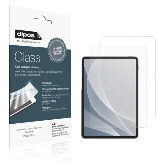 Matte Displayschutzfolie von dipos passend für Xiaomi Pad 8 Pro, 9H kratzfest und blasenfrei montiert