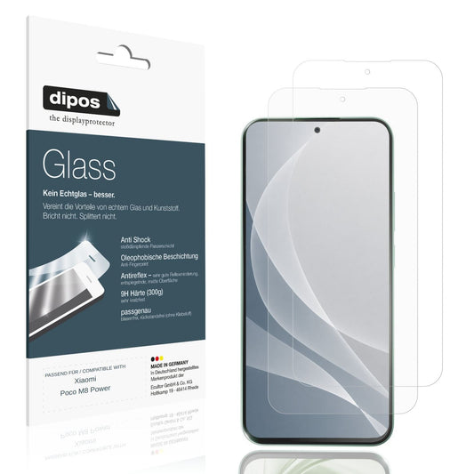 Matte Displayschutzfolie von dipos passend für Xiaomi Poco M8 Power, 9H kratzfest und blasenfrei montiert