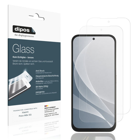 Matte Displayschutzfolie von dipos passend für Xiaomi Poco M8x 5G, 9H kratzfest und blasenfrei montiert