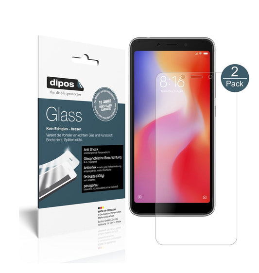 Matte Displayschutzfolie von dipos passend für Xiaomi Redmi 6A, 9H kratzfest und blasenfrei montiert